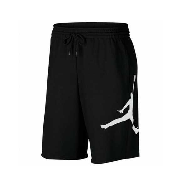Nike Jordan Air Jordan Jumpman Logo Fleece Shorts AQ3115-010 (Black/White) - Picture 1 of 5